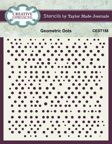 Creative Expressions Geometric Dots 6x6 Inch Stencil (CEST158) Creative Expressions Geometric Dots 6x6 Inch Stencil (CEST158)