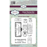 Creative Expressions Taylor Made Journals Clear Stamp French Fabric Tags (CEC1092)