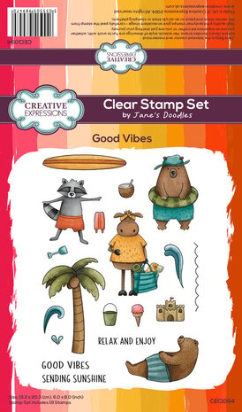Creative Expressions Jane's Doodles Clear Stamp Set Good Vibes (CEC1094) Creative Expressions Jane's Doodles Clear Stamp Set Good Vibes (CEC1094)
