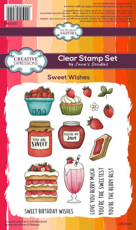 Creative Expressions Jane's Doodles Clear Stamp Set Sweet Wishes (CEC1096) Creative Expressions Jane's Doodles Clear Stamp Set Sweet Wishes (CEC1096)