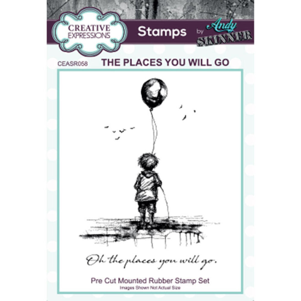 Creative Expressions Andy Skinner Pre-Cut Rubber Stamp A6 The Places You Will Go (CEASR058)