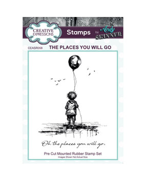 Creative Expressions Andy Skinner Pre-Cut Rubber Stamp A6 The Places You Will Go (CEASR058)