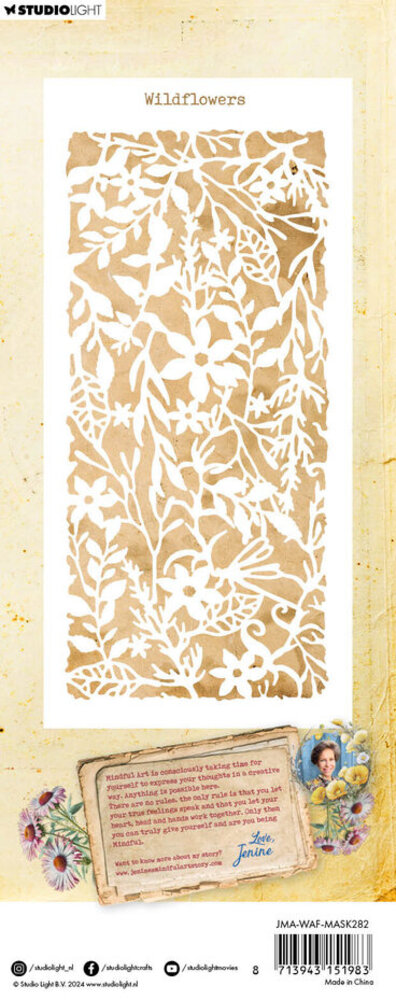 Studio Light Wild & Free Slimline Masking Stencil Wildflowers (JMA-WAF-MASK282) Studio Light Wild & Free Slimline Masking Stencil Wildflowers (JMA-WAF-MASK282)
