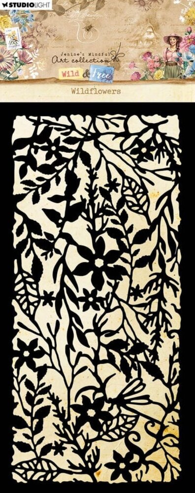 Studio Light Wild & Free Slimline Masking Stencil Wildflowers (JMA-WAF-MASK282) Studio Light Wild & Free Slimline Masking Stencil Wildflowers (JMA-WAF-MASK282)