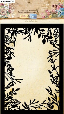Studio Light Wild & Free Masking Stencil Sprig Border (JMA-WAF-MASK283)