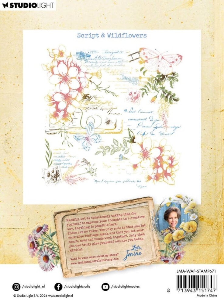 Studio Light Wild & Free Clear Stamps Script & Wildflowers (JMA-WAF-STAMP671) Studio Light Wild & Free Clear Stamps Script & Wildflowers (JMA-WAF-STAMP671)