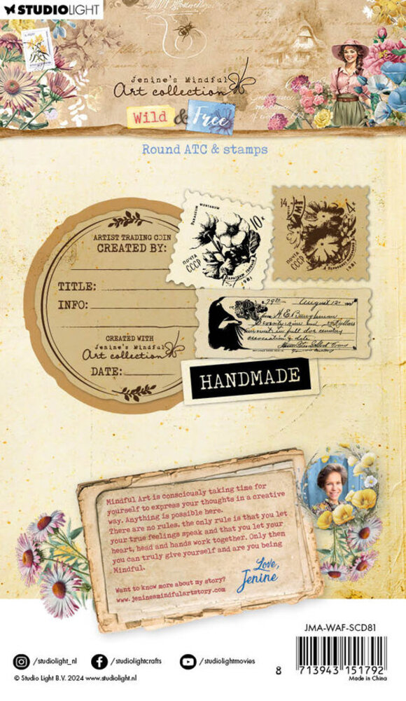 Studio Light Wild & Free Stamp & Die Round ATC & Stamps (JMA-WAF-SCD81) Studio Light Wild & Free Stamp & Die Round ATC & Stamps (JMA-WAF-SCD81)