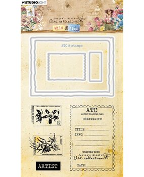 Studio Light Wild & Free Stamp & Die ATC & Stamps (JMA-WAF-SCD82) Studio Light Wild & Free Stamp & Die ATC & Stamps (JMA-WAF-SCD82)