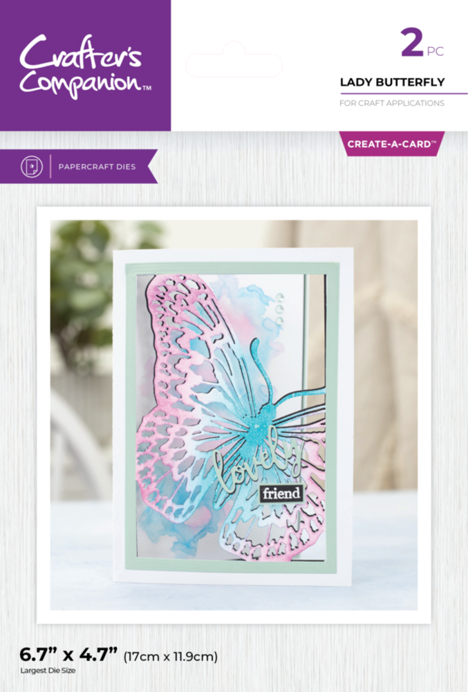 Crafter's Companion Lady Butterfly Create-a-Card Dies (CC-MD-CAD-LABU) Crafter's Companion Lady Butterfly Create-a-Card Dies (CC-MD-CAD-LABU)