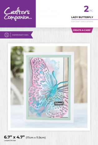 Crafter's Companion Lady Butterfly Create-a-Card Dies (CC-MD-CAD-LABU) Crafter's Companion Lady Butterfly Create-a-Card Dies (CC-MD-CAD-LABU)