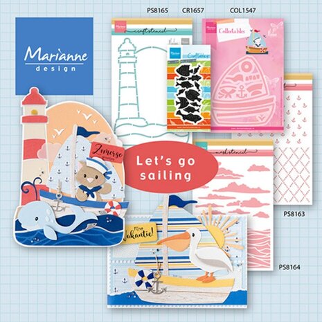 Marianne Design Masking Stencil A5 Sea Scenery (PS8164) Marianne Design Masking Stencil A5 Sea Scenery (PS8164)