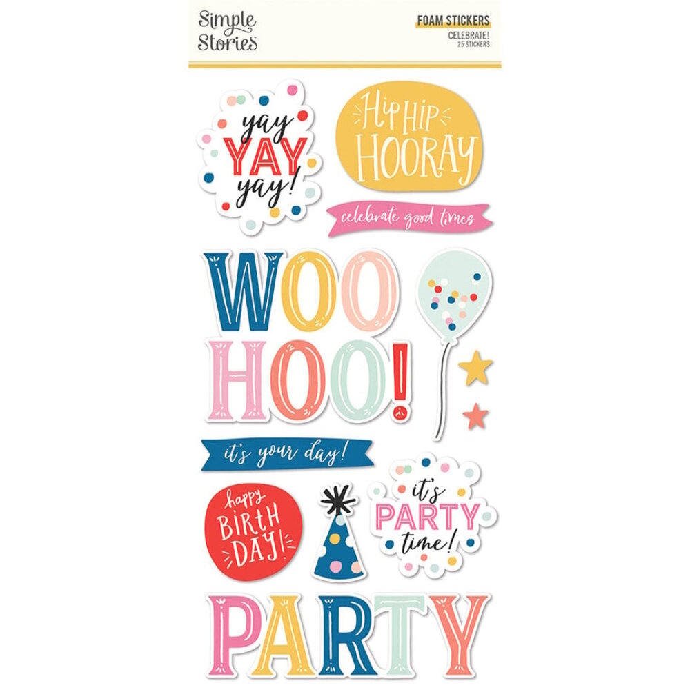 Simple Stories Celebrate! Foam Stickers (17422)