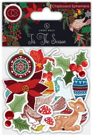Craft Consortium Tis the Season Chipboard Ephemera (CCEPH004)