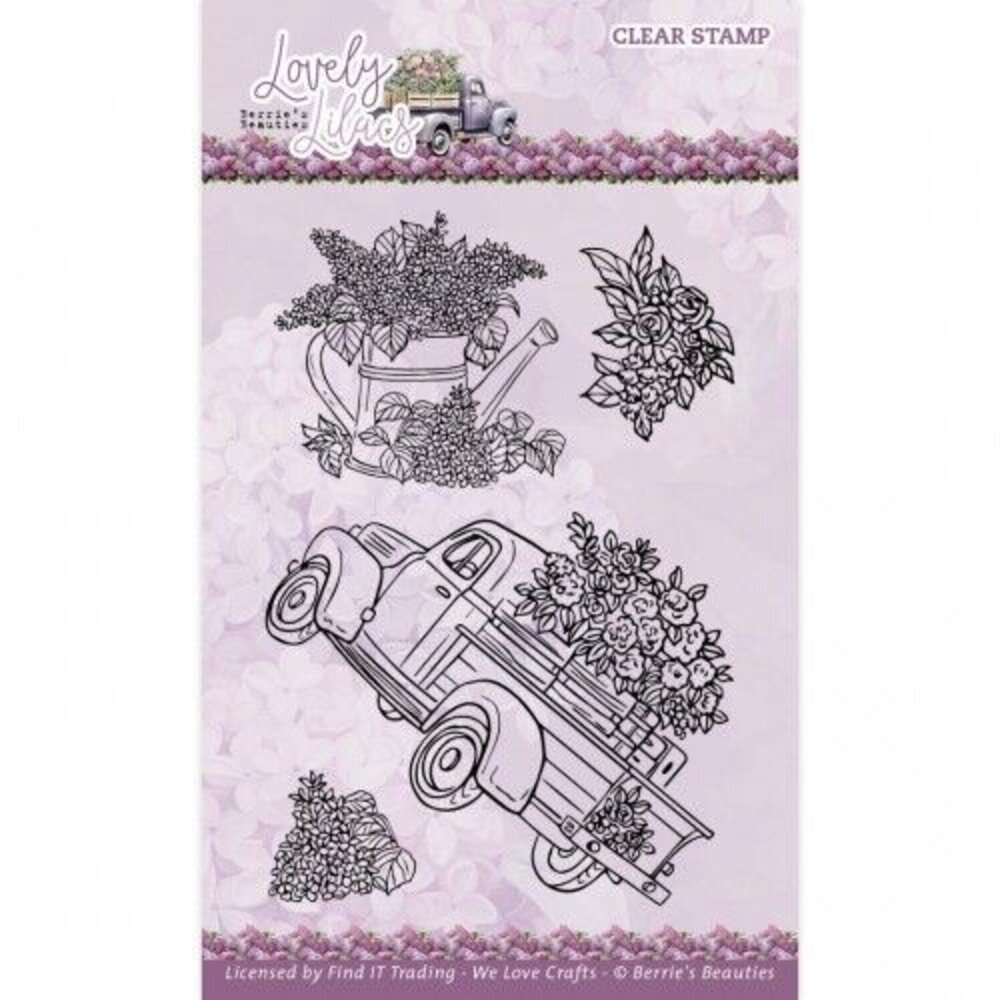 Berrie's Beauties Lovely Lilacs Clear Stamp Set Pick-up Truck (BBCS10009) Berrie's Beauties Lovely Lilacs Clear Stamp Set Pick-up Truck (BBCS10009)