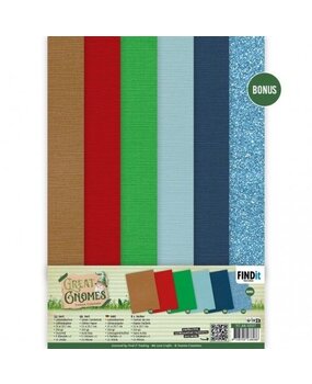 Yvonne Creations Great Gnomes A4 Linen Cardstock Pack (YC-A4-10027)