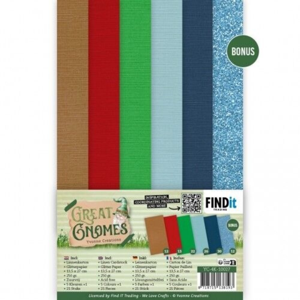 Yvonne Creations Great Gnomes 4K Linen Cardstock Pack (YC-4K-10027) Yvonne Creations Great Gnomes 4K Linen Cardstock Pack (YC-4K-10027)