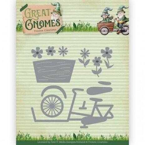 Yvonne Creations Great Gnomes Gnome Cargo Bike Dies (YCD10352) Yvonne Creations Great Gnomes Gnome Cargo Bike Dies (YCD10352)