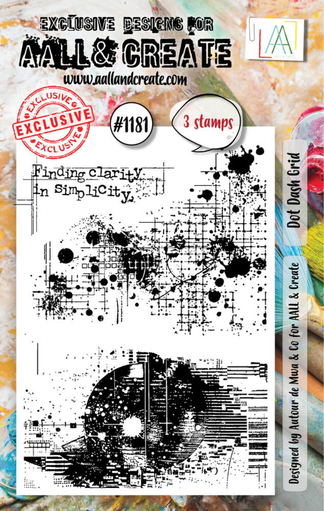 AALL and Create Clear Stamp Set A7 Dot Dash Grid (AALL-TP-1181) AALL and Create Clear Stamp Set A7 Dot Dash Grid (AALL-TP-1181)