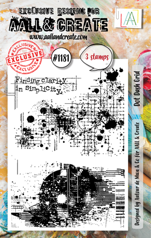 AALL and Create Clear Stamp Set A7 Dot Dash Grid (AALL-TP-1181) AALL and Create Clear Stamp Set A7 Dot Dash Grid (AALL-TP-1181)