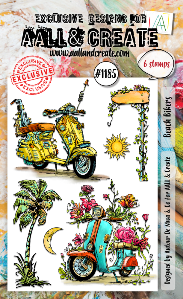 AALL and Create Clear Stamp Set A6 Beach Bikers (AALL-TP-1185) AALL and Create Clear Stamp Set A6 Beach Bikers (AALL-TP-1185)