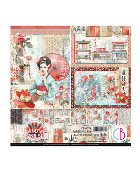 Ciao Bella Papercrafting Land of the Rising Sun 8x8 Inch Paper Pad (CBH076) Ciao Bella Papercrafting Land of the Rising Sun 8x8 Inch Paper Pad (CBH076)