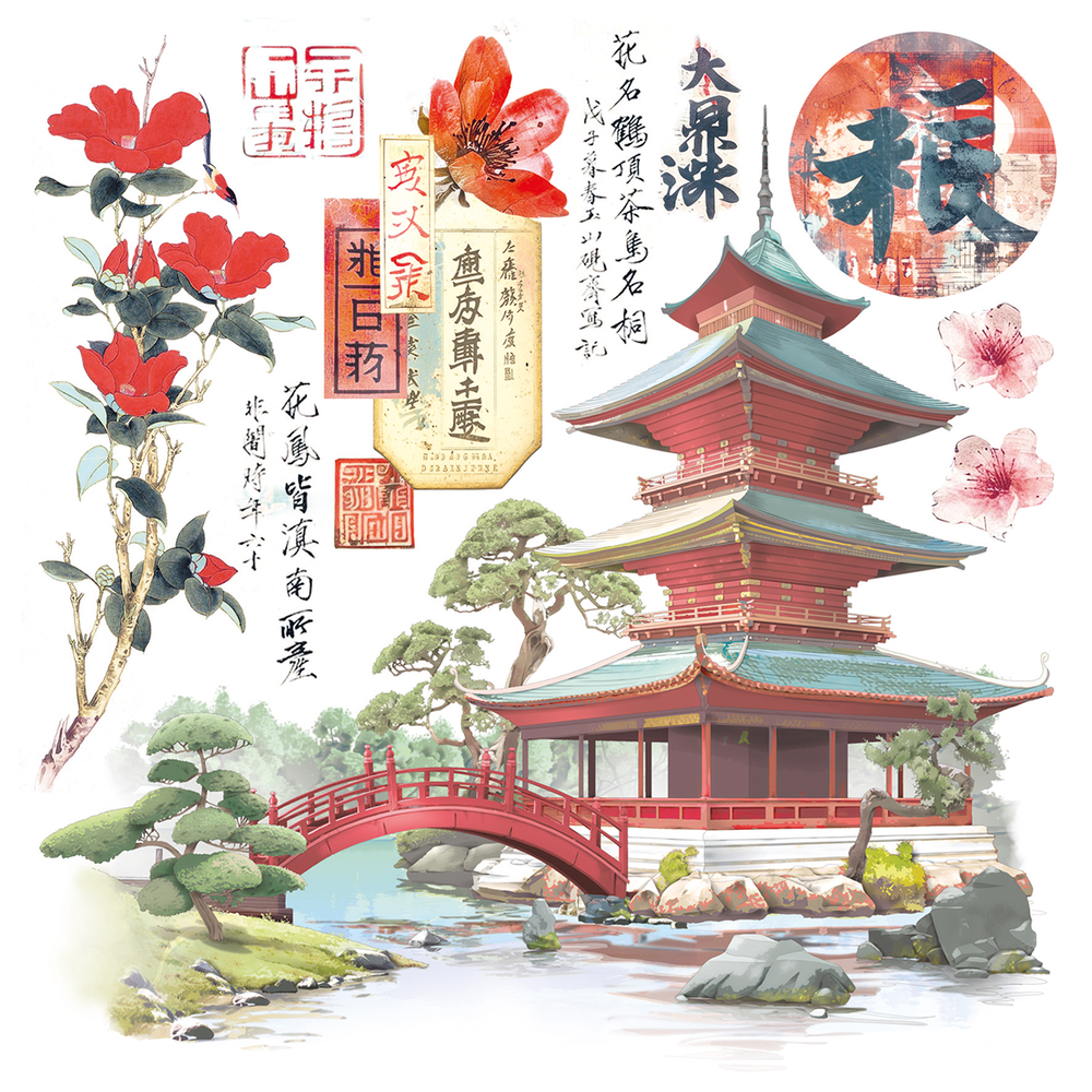 Ciao Bella Papercrafting Land of the Rising Sun 6x6 Inch Vellum Paper (CBVQ015) Ciao Bella Papercrafting Land of the Rising Sun 6x6 Inch Vellum Paper (CBVQ015)