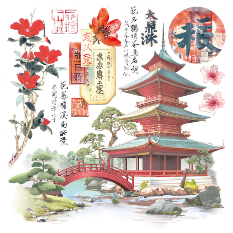 Ciao Bella Papercrafting Land of the Rising Sun 6x6 Inch Vellum Paper (CBVQ015) Ciao Bella Papercrafting Land of the Rising Sun 6x6 Inch Vellum Paper (CBVQ015)