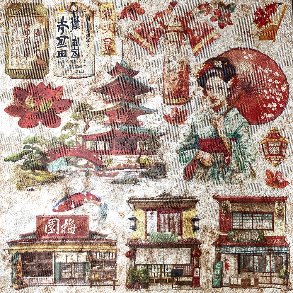 Ciao Bella Papercrafting Land of the Rising Sun 6x6 Inch Deluxe Paper (CBDQ010) Ciao Bella Papercrafting Land of the Rising Sun 6x6 Inch Deluxe Paper (CBDQ010)