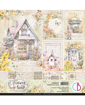 Ciao Bella Papercrafting Flower Shop 12x12 Inch Paper Pad (CBPM077)