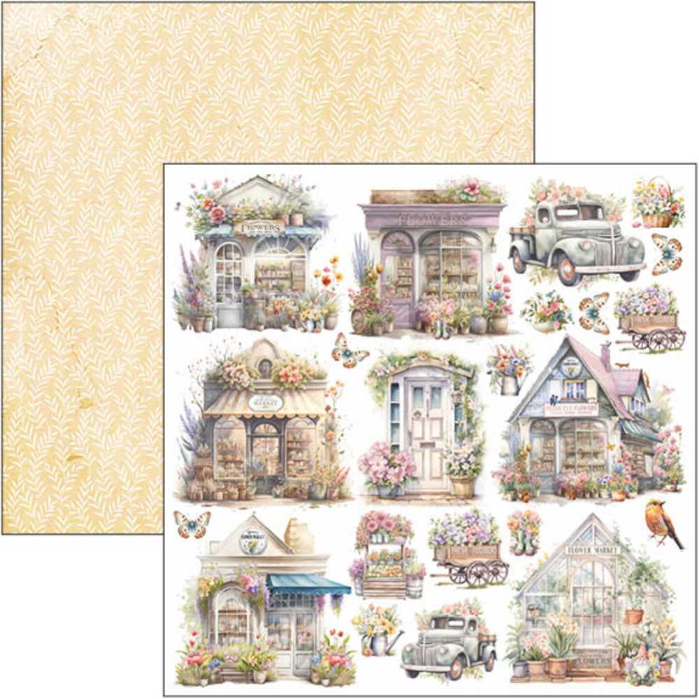 Ciao Bella Papercrafting Flower Shop 12x12 Inch Paper Pad (CBPM077)