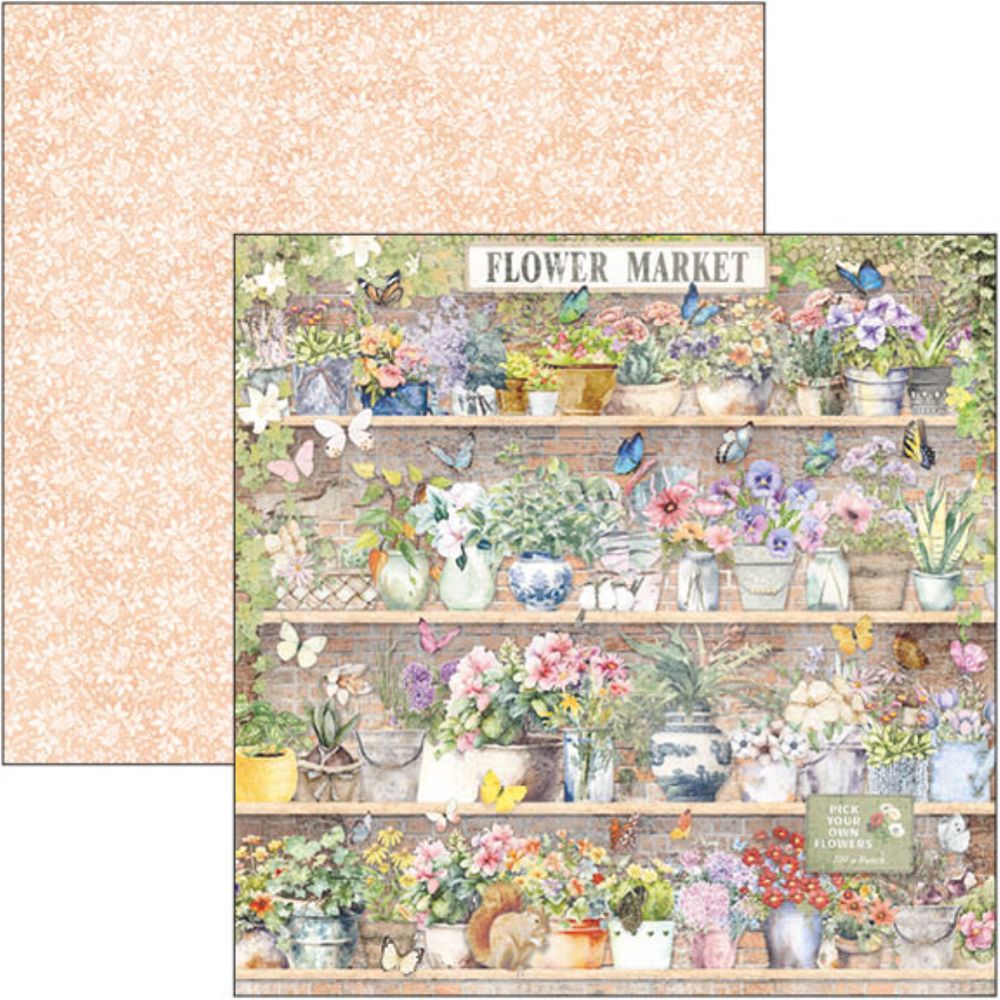 Ciao Bella Papercrafting Flower Shop 12x12 Inch Paper Pad (CBPM077)