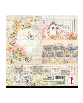 Ciao Bella Papercrafting Flower Shop 8x8 Inch Paper Pad (CBH077)