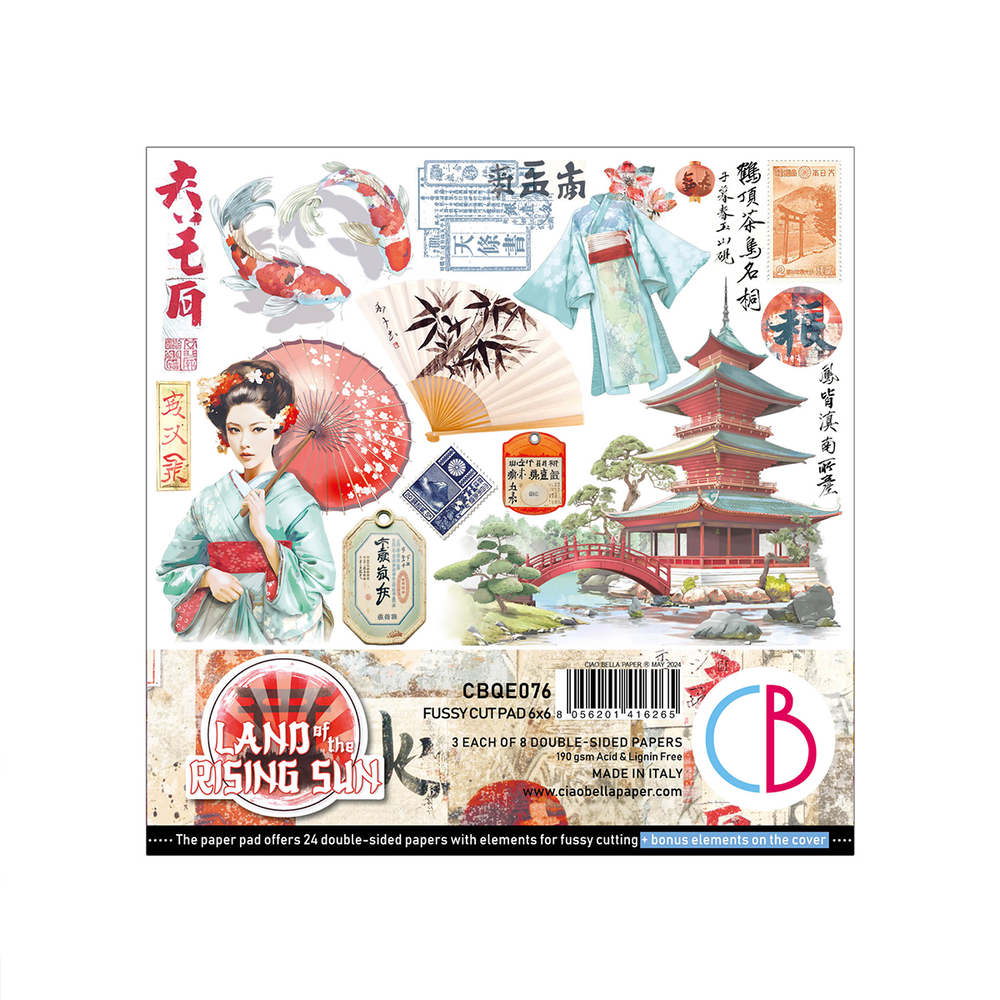 Ciao Bella Papercrafting Land of the Rising Sun 6x6 Inch Paper Pad (CBQE076)