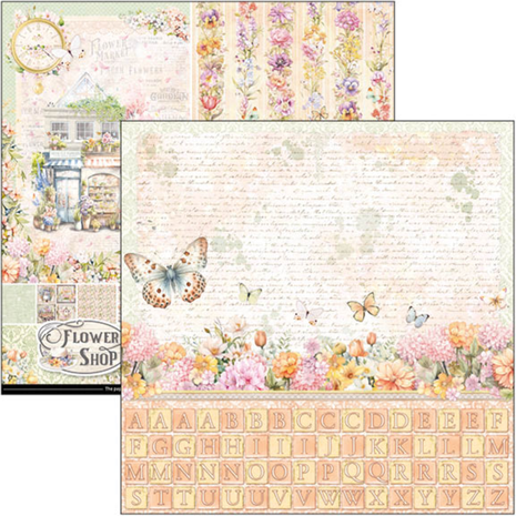 Ciao Bella Papercrafting Flower Shop 12x12 Inch Patterns Pad (CBT077)