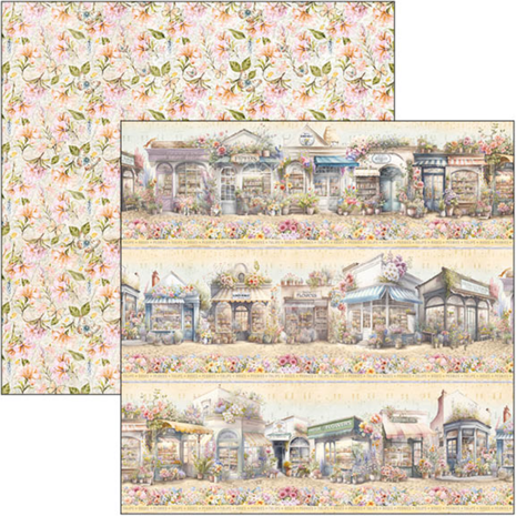 Ciao Bella Papercrafting Flower Shop 12x12 Inch Patterns Pad (CBT077)