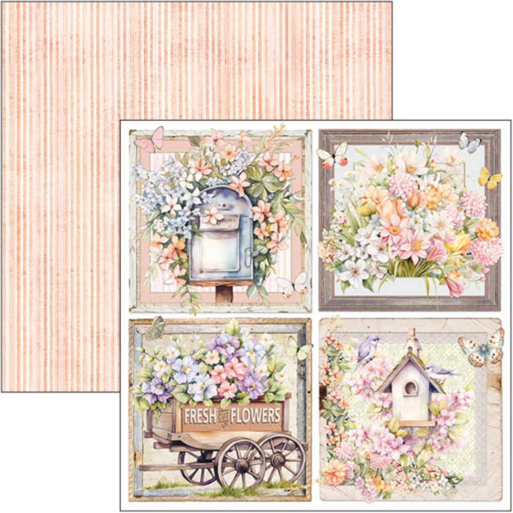 Ciao Bella Papercrafting Flower Shop 12x12 Inch Patterns Pad (CBT077)