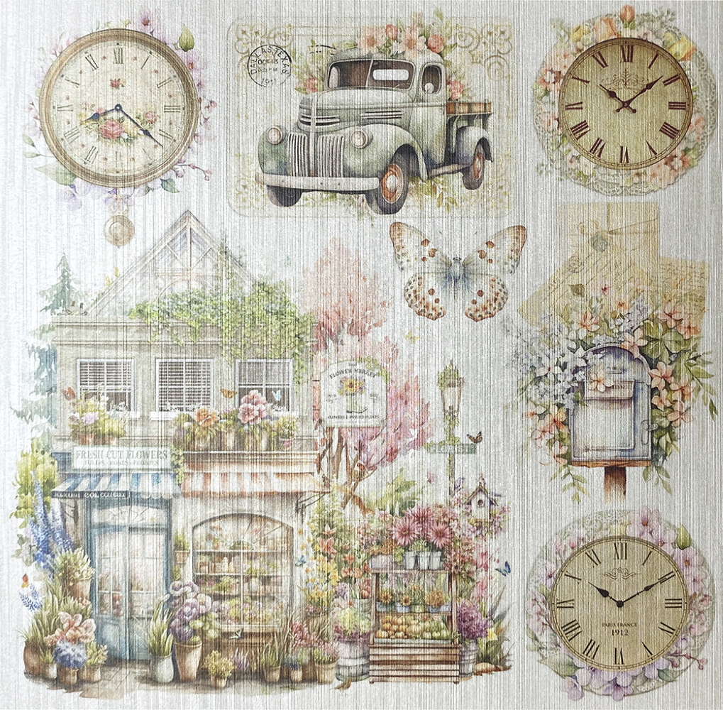 Ciao Bella Papercrafting Flower Shop 6x6 Inch Deluxe Paper (CBDQ011) Ciao Bella Papercrafting Flower Shop 6x6 Inch Deluxe Paper (CBDQ011)