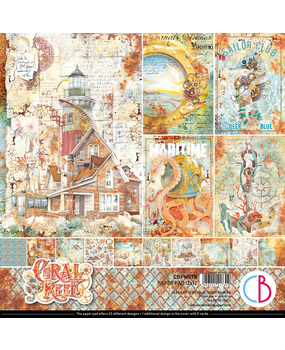 Ciao Bella Papercrafting Coral Reef 12x12 Inch Paper Pad (CBPM078) Ciao Bella Papercrafting Coral Reef 12x12 Inch Paper Pad (CBPM078)
