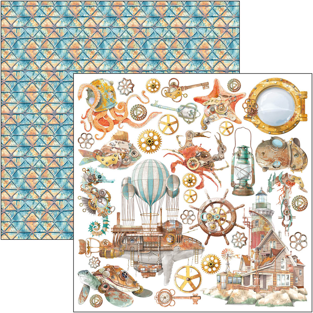 Ciao Bella Papercrafting Coral Reef 12x12 Inch Paper Pad (CBPM078) Ciao Bella Papercrafting Coral Reef 12x12 Inch Paper Pad (CBPM078)
