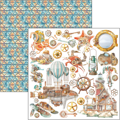 Ciao Bella Papercrafting Coral Reef 12x12 Inch Paper Pad (CBPM078) Ciao Bella Papercrafting Coral Reef 12x12 Inch Paper Pad (CBPM078)
