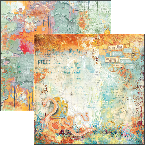 Ciao Bella Papercrafting Coral Reef 8x8 Inch Paper Pad (CBH078)