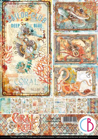 Ciao Bella Papercrafting Coral Reef A4 Creative Pad (CBCL078) Ciao Bella Papercrafting Coral Reef A4 Creative Pad (CBCL078)