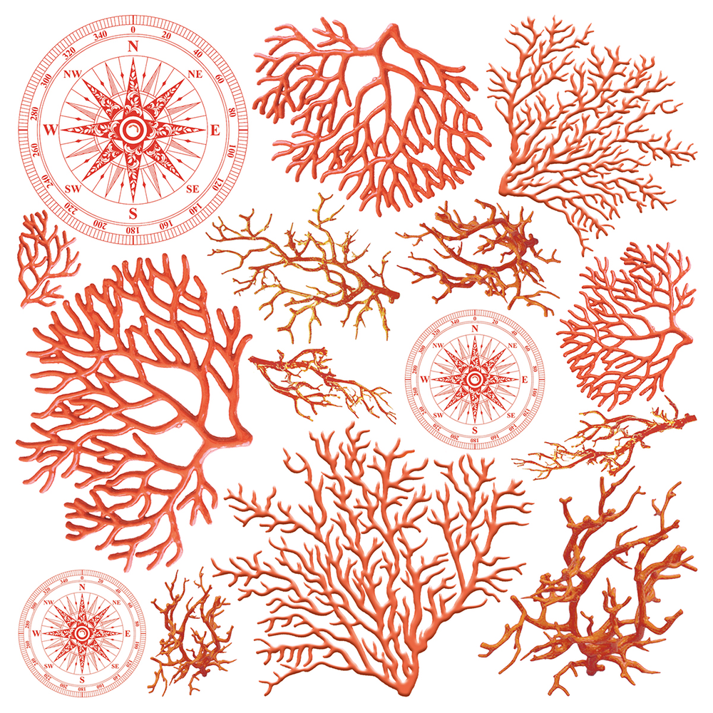 Ciao Bella Papercrafting Coral Reef 6x6 Inch Vellum Paper (CBVQ017) Ciao Bella Papercrafting Coral Reef 6x6 Inch Vellum Paper (CBVQ017)