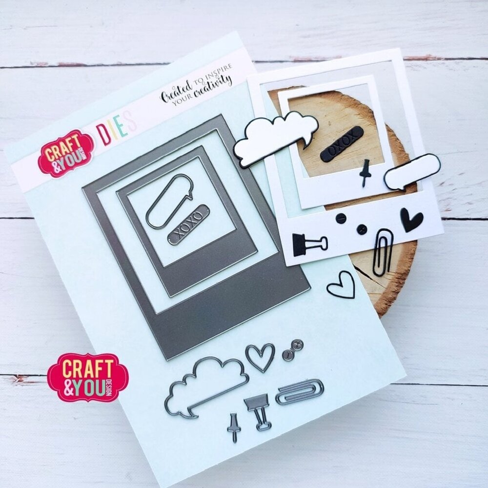 Craft & You Dies Polaroid Frame Set (CW291) Craft & You Dies Polaroid Frame Set (CW291)