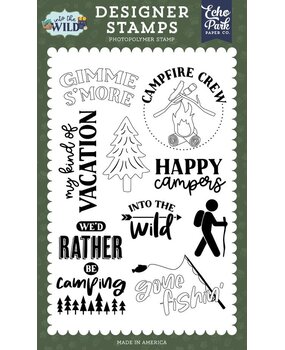 Echo Park Into The Wild Happy Campers Clear Stamps (ITW375044)* Echo Park Into The Wild Happy Campers Clear Stamps (ITW375044)*