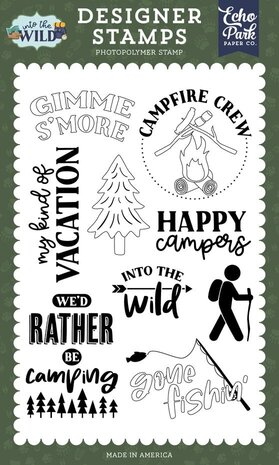 Echo Park Into The Wild Happy Campers Clear Stamps (ITW375044) Echo Park Into The Wild Happy Campers Clear Stamps (ITW375044)
