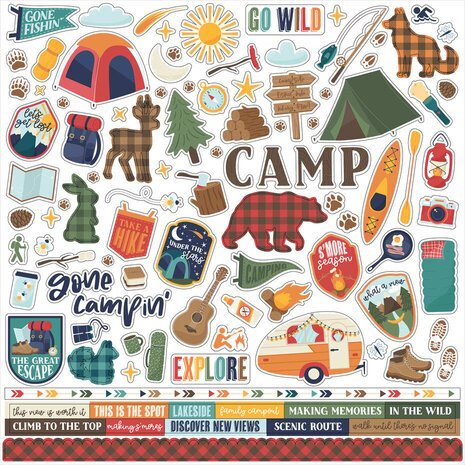 Echo Park Into The Wild 12x12 Inch Element Sticker (ITW375014)