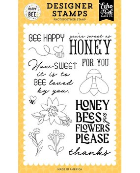 Echo Park Happy As Can Bee Bee Happy Clear Stamps (HCB376044)* Echo Park Happy As Can Bee Bee Happy Clear Stamps (HCB376044)*