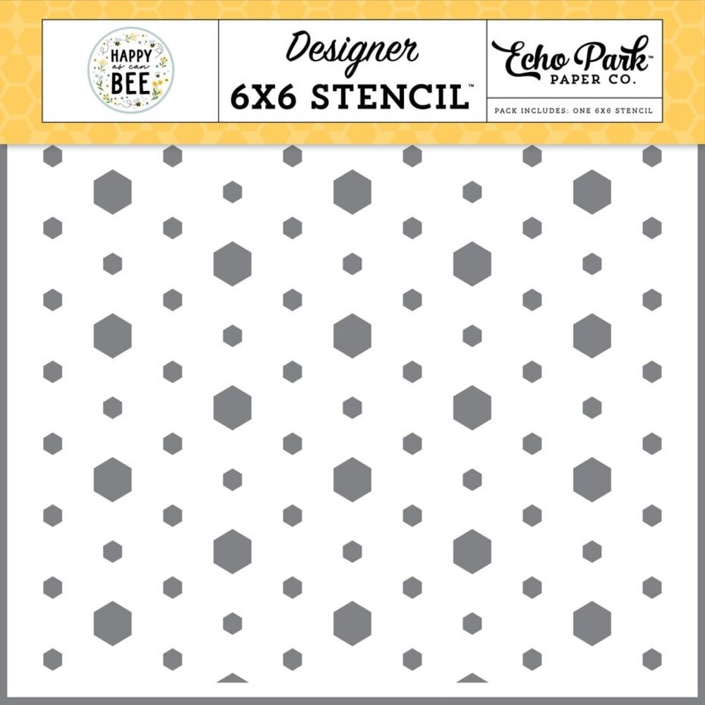 Echo Park Happy As Can Bee Humble Hexagon Stencil (HCB376034) Echo Park Happy As Can Bee Humble Hexagon Stencil (HCB376034)