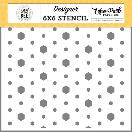 Echo Park Happy As Can Bee Humble Hexagon Stencil (HCB376034) Echo Park Happy As Can Bee Humble Hexagon Stencil (HCB376034)
